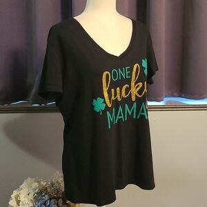 One Lucky Mama St. Patrick's Day Top - Ladies 2XL